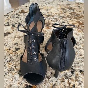 Laced Black Heels